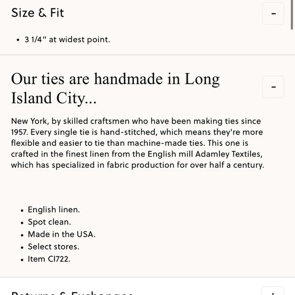 J.Crew English linen tie - Picture 2 of 4